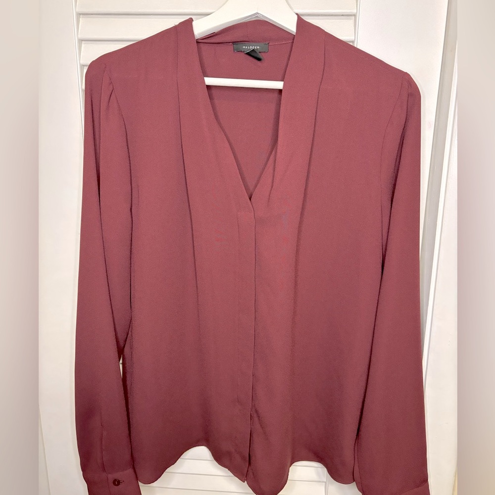 Halogen Women’s Top, Burgundy, Size L